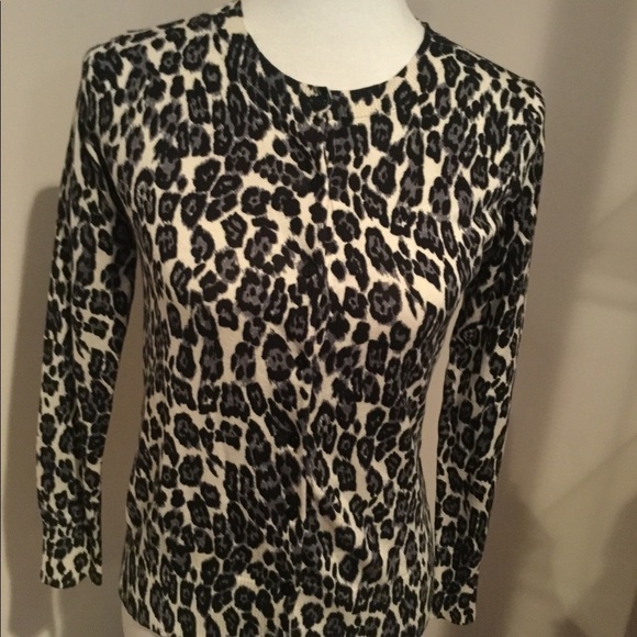 The Limited Sweaters - The Limited Animal Print Cardigan